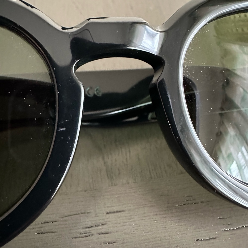 HOORSENBUHS Model III Sunglasses | Black with 24K Gold Trim | Handmade in Japan - Picture 11 of 11